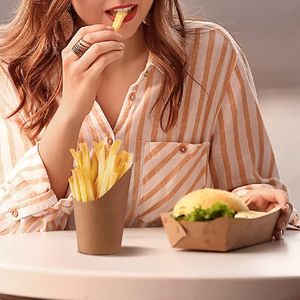 Vasos de Papel Desechables con Logotipo Personalizado, Vaso de Papel Gobelet En Papier Snack <span class=keywords><strong>Take</strong></span> <span class=keywords><strong>Away</strong></span> Hot Food, Vaso de Papel para Chips de Pollo - Product Image 6