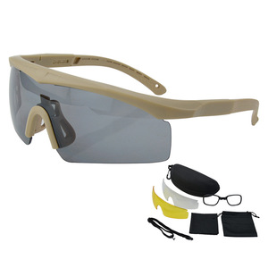 Lunettes de sécurité tactiques Anlor, monture intégrale, UV400, anti-impact, protection pour la chasse et le tir, 6022, sangle réglable, étui inclus - Product Image 1