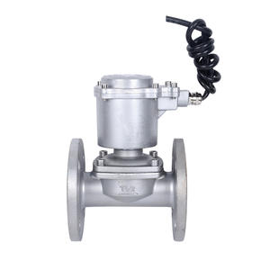 Vanne solénoïde en acier inoxydable, ouverture normale, commande électrique, résistante à la corrosion, vanne eau/huile, raccord à bride pour pipeline - Product Image 1