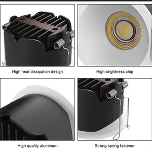 Focos LED ajustables 7W LED Empotrable COB Downlights