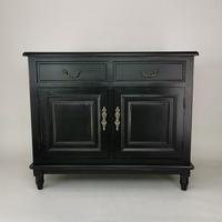 Console de chambre à coucher sur mesure en bois massif, 2 tiroirs, 2 portes, meuble d'appoint gain de place, armoire moderne, petite console
