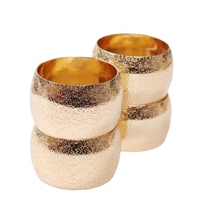 Anillos para Servilletas de Hierro de Alta Calidad con Cuentas, Diseño Floral de Diamantes de Imitación Plateados, para Bodas, Navidad, con Acabado de Mármol, Oro y Ganchillo, Ecológicos - Product Image 3