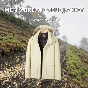 Chaqueta Deportiva para Hombre, Impermeable, Transpirable, con Cierre Completo, Bolsillos y Diseño Color Block, Fabricada con Nylon Reciclado - Product Image 2