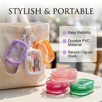 Pochette transparente personnalisée pour figurines, étui transparent pour clés, mini pochette pour figurines miniatures