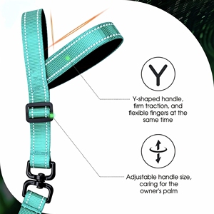 Set Tali Pengikat Anjing Multifungsi Tanpa Tangan dengan Model Dasar Warna Gradasi Es Serut, Tali Jalan-Jalan yang Dapat Disesuaikan - Product Image 3