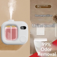 Diffuseur d'arômes automatique silencieux sans eau, à piles, mural, capacité 50 ml, type brume, pour la maison