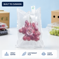 Sac gonflable en plastique pour emballage de protection, réutilisable, écologique, pour la réduction des déchets, en forme de sac dans un sac, pour raisins, vente en gros