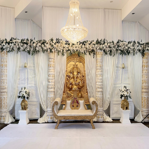Decoración Impresionante para Eventos de Bodas Hindúes, Escenario Impresionante para Recepciones de Bodas Indias, Diseño de Escenario de Boda Estilo Rajwada - Product Image 1