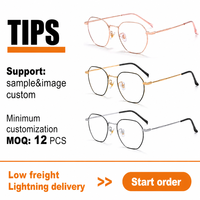Monturas de Gafas Ultraligeras Retro de Titanio Puro, Unisex, con Aro Completo, que Favorecen el Rostro, para Miopía, con Protección Anti Luz Azul