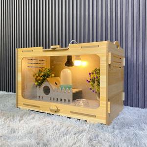 Couveuse d'élevage à motif solide pour caille, <span class=keywords><strong>hamster</strong></span>, hérisson, perroquet, reptile, oiseaux, cages à couvée respirantes - Product Image 3