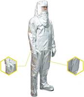 Combinaison aluminisée résistante à la chaleur de 1000 degrés Combinaison ignifuge Vêtement de protection contre les radiations thermiques Haute température Protection contre la chaleur