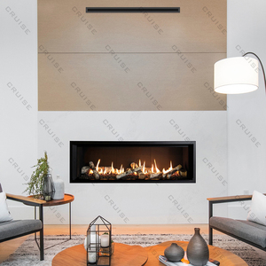 CRUCERO 48 pulgadas 1219,2x720x380mm hogar barato Hogar Moderno insertar estufa de Gas de acero al carbono chimenea con Control remoto - Product Image 1
