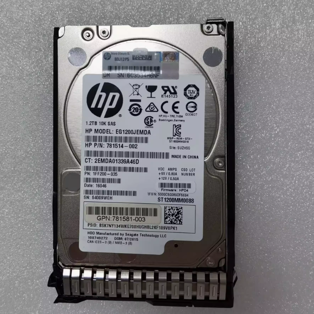 Wholesale Price 781578-001 HPE 1.2T SAS 10K SFF Enterprise HDD for HPE Server G9/G10