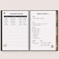 Carnet de notes à spirale Yihe New 8,5 x 11 avec motif de feuilles ajourées, options de coffret cadeau Noël/mariage disponibles