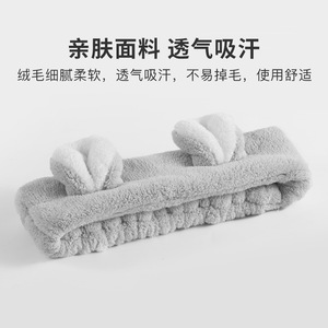 Coral Fleece Hair Drying Cap Pink Rabbit Ear Design Soft Skin Friendly Spa Use - Product Image 3