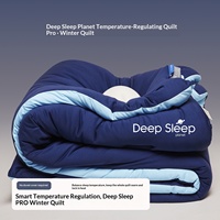 Couette en coton tricoté Deep Sleep Planet à contrôle de la température avec garnissage en fibre de soja, épaisse, chaude, hivernale, design doux pour la peau