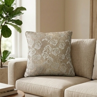 Nouvelle housse de coussin en jacquard métallique à motif de rose abstraite, housse de coussin de luxe, décoration d'intérieur