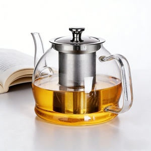 Tetera de Vidrio Borosilicato de Alta Calidad, 1400 ml, Resistente al Calor, Apta para Estufa, con Infusor, para Preparar Té en Casa, Tetera Individual - Product Image 1