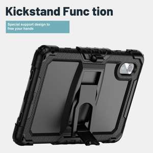 Funda de Silicona Hidráulica para Tablet Lenovo Xiaoxin Pad 11 2025 / 2024 con Correa para el Hombro y Soporte (Negro) - Product Image 3