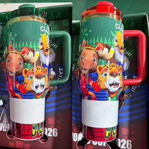 Taza de Viaje Aislada para Deportes al Aire Libre, Lista para Enviar, con Asa y Pajita, Botella de Agua de Acero Inoxidable, Regalo para Fanáticos del Fútbol - Product Image 5