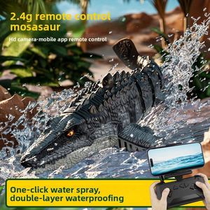 Jouet RC Mosasaurus réaliste avec télécommande, pulvérisation d'eau et fonction de natation - Product Image 2