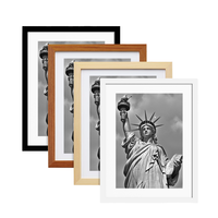 Vente chaude 2 Pièces Ensemble 4X6 5X7 6X8 8X10 A4 8.5x11 avec Carton Bois Photo Cadre Photo Maison Bureau Mur Décor