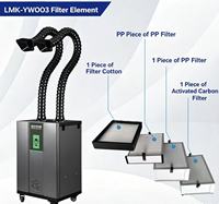 Nouvel extracteur de fumée de soudure industriel mobile LUMEIKE avec pré-filtre à air, pour applications laser, DTF et peinture, filtre HEPA 99%