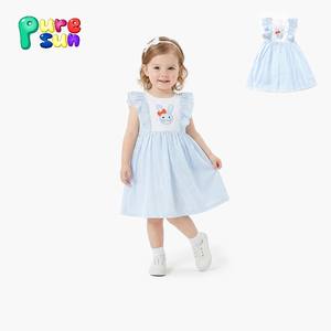 Puresun Großhandel Maßgeschneiderte Umweltfreundliche Stoff-Kinderkleider Kleinkinder-Bekleidung Mädchen Sommerkleider - Product Image 1