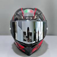 Casque de moto intégral avec grande aile arrière, certifié DOT ECE, double visière, aérodynamique, anti-buée, unisexe, pour la course et la conduite urbaine