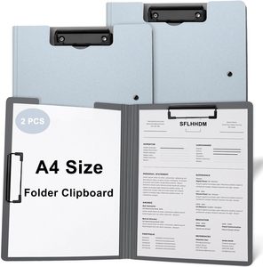 แฟ้มคลิปบอร์ดสำหรับอุปกรณ์สำนักงานโรงเรียน/พยาบาล พร้อมแผ่นบันทึก/แฟ้มเอกสาร/คลิปหนีบกระดาษ/แฟ้มธุรกิจขนาด A4 ทำจากพลาสติก PP - Product Image 1
