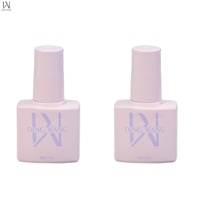 Flacon en verre plat de 8 ml et 10 ml pour vernis à ongles, avec pinceaux et bouchons, personnalisable avec logo et couleur, emballage cosmétique, vente en gros OEM de haute qualité, directement de l'usine.