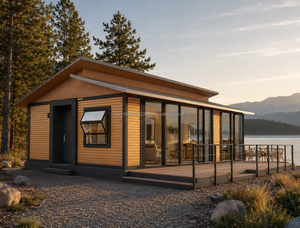 Villa <span class=keywords><strong>de</strong></span> plage préfabriquée en bois, petite maison - Product Image 3