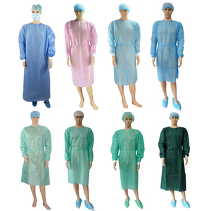 Robe d'isolement de niveau 2 EPI, robe chirurgicale à usage unique, stérile médicale, 30 g/m² PP avec film de revêtement PE 15 g/m², robes d'isolement - Product Image 3