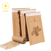 Enveloppes d'expédition en papier kraft alvéolé personnalisées, sacs à bulles rembourrés pour vêtements biodégradables, vente en gros