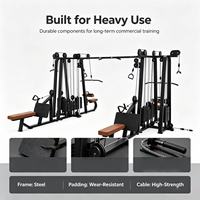 Machine de musculation commerciale personnalisable à 8 stations en acier inoxydable, multifonctionnelle pour la musculation et le renforcement du tronc abdominal