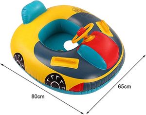 Wholesale Kids <b>Inflatable</b> Swim Float PVC Pool Ring Baby Air Mattress Lake Floating Boat Seat Bodyboard <b>Raft</b> Handles Boys Girls - Product Image 3