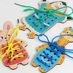 Preschoolers Colorful Laces Sewing Animals Lacing Cards Arts and Crafts <b>Gifts</b> for Kids - Product Image 3