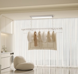 <b>Small</b> <b>unit</b> dedicated balcony automatic lifting ultra-thin indoor intelligent electric drying rack - Product Image 1