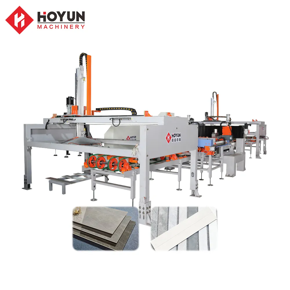 HOYUN Automation Multifunctional Floor ceramic Tiles Cutting and edging Machine Products Line Processing Equipments