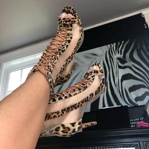 Zapatos <span class=keywords><strong>De</strong></span> Baile <span class=keywords><strong>De</strong></span> salón <span class=keywords><strong>De</strong></span> <span class=keywords><strong>Salsa</strong></span> Latina para mujer, nobuk <span class=keywords><strong>De</strong></span> leopardo con malla, altura <span class=keywords><strong>De</strong></span> tacón <span class=keywords><strong>De</strong></span> 10cm, Zapatos <span class=keywords><strong>De</strong></span> Baile - Product Image 2