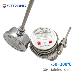 Высококачественный промышленный термометр-зонд ODM/OEM с большим цифровым дисплеем, нержавеющая сталь, IP65, последовательный порт, диапазон температур до -50°C - Product Image 6