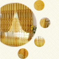 Rideaux brodés pour la maison, tissu occultant en polyester à motifs floraux exquis pour salon, chambre à coucher, tissu de rideau pour la maison