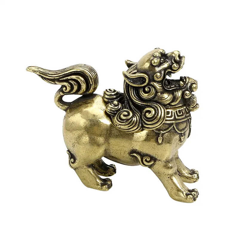 Brass crafts mini lion copper incense burner classical unicorn copper incense burner retro
