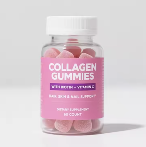 Suplementos Alimenticios de Alta Calidad <span class=keywords><strong>Roche</strong></span> Fibrate, Gomitas de Colágeno, Biotina, Vitamina <span class=keywords><strong>C</strong></span>, para el Crecimiento de Piel, Cabello y Uñas, 60 Unidades - Product Image 1