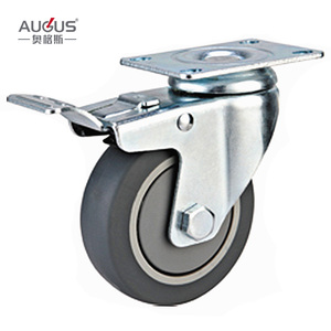 Personnalisé n'importe quelle taille roulette à usage moyen tige filetée de 3 pouces pivotante de 4 pouces tpr - Product Image 4