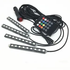 Kingshow star Universal Decoration 4Pcs Strip Car Interior Lights Led Car Interior Led Light Accessories