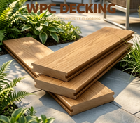 Planches de terrasse en WPC co-extrudées solides |   Revêtement de sol composite extérieur Zero Hollow