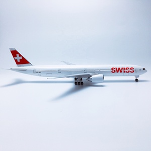 47cm 1/158 Ornement décoratif de B777-300er à commande vocale à LED à commande vocale Swiss Airlines - Product Image 3