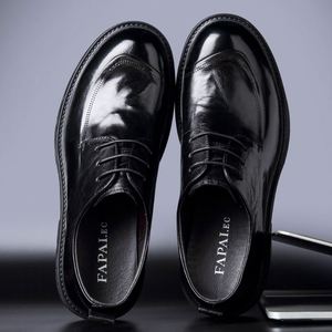 Zapatos de Vestir de Cuero Vacuno de Diseño de Lujo para Hombre, Cuadrados, Transpirables, Antideslizantes, Ligeros, de Alta Calidad, Talla Grande, con Cordones, para Boda - Product Image 2