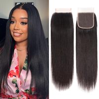 Tersedia 4x4 13x4 360 untuk Closure; Rambut Ikal Transparan Pre-Colored Bulk Wave yang Dapat Diperm